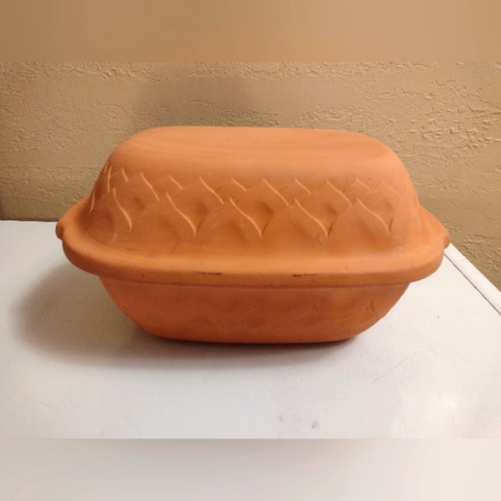 VTG West Germany Terra Cotta Simmer Pot/ Dutch Oven